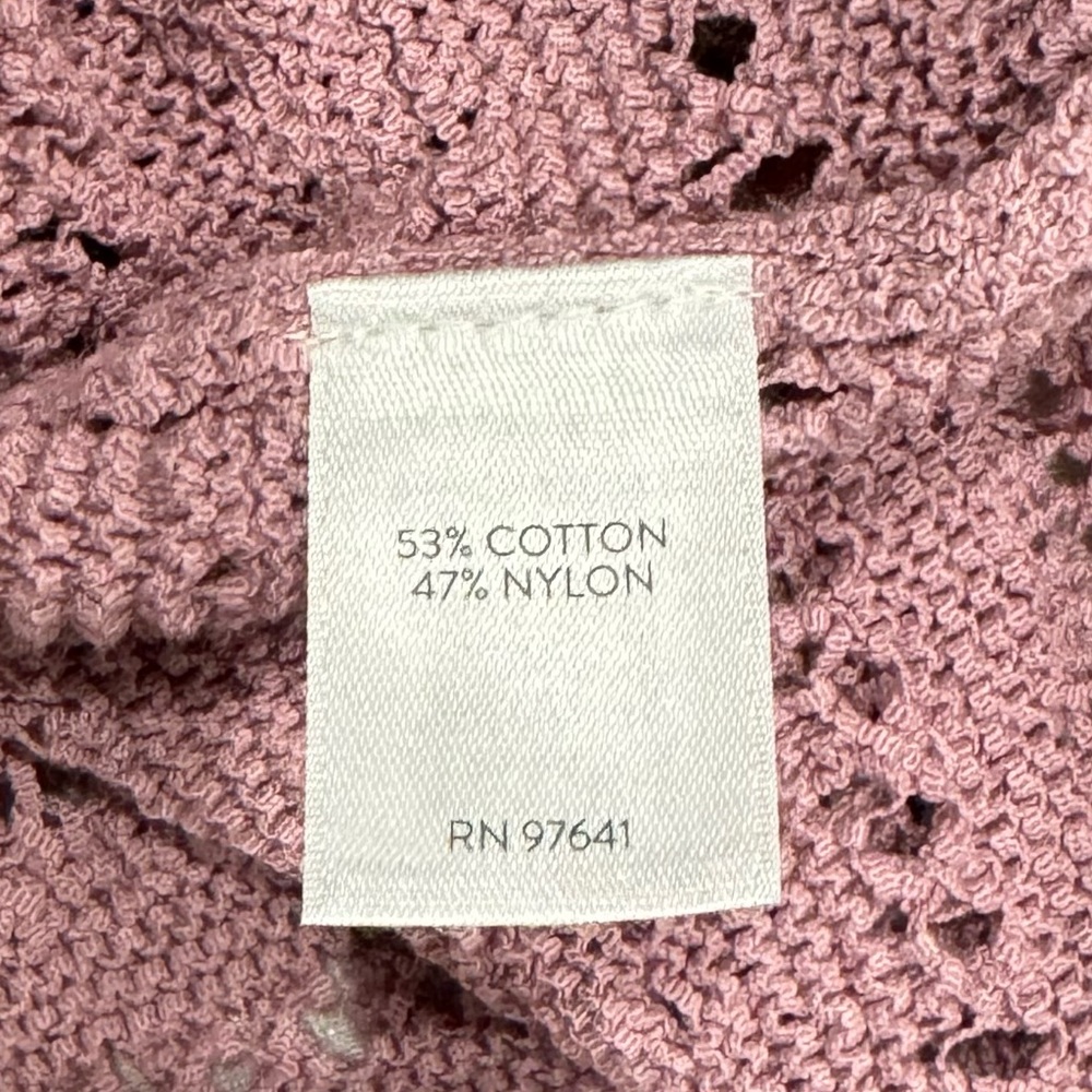 J. Jill Women’s NWT Tunic Sweater Dk Mauve Open Weave Pattern Size XLP - Picture 10 of 10